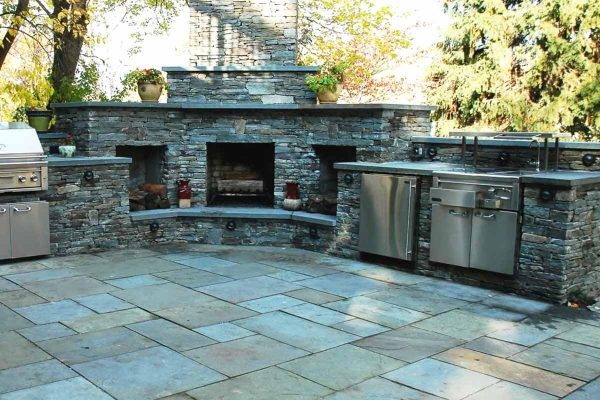 Outdoor kitchen and patio build in Islip, Suffolk County