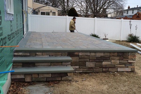 Our paving and masonry at work in Islip